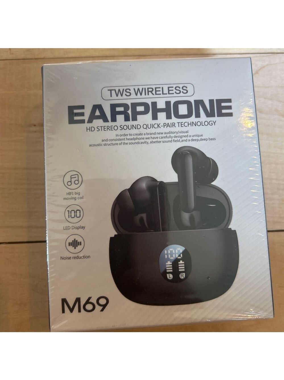 Unisex Unbranded Earbud Headphones One Size Black TWS Wireless Earphone New